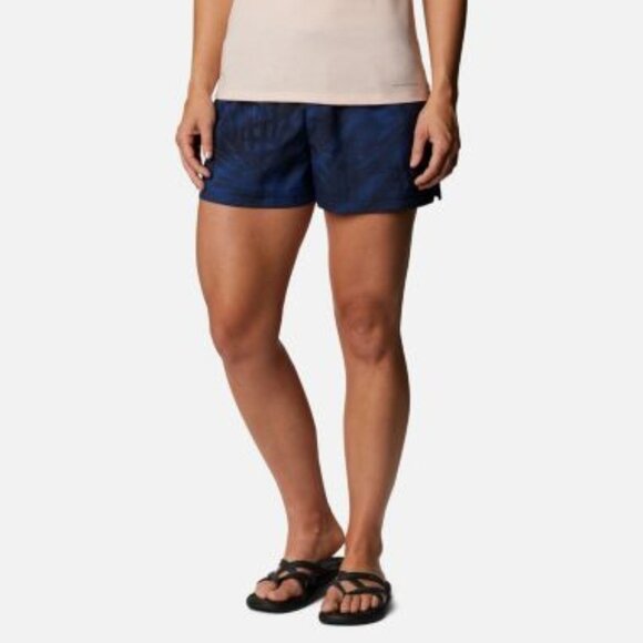 Columbia Women's Sandy River II Printed Shorts, XL, Lapis Blue Sunburst Print - Picture 1 of 1